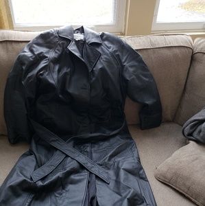 Leather coat